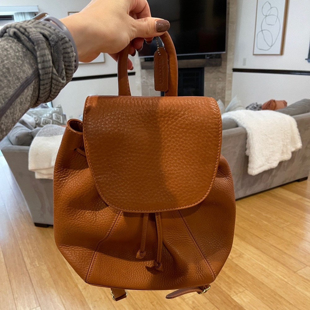 Coach Pebbled leather backpack